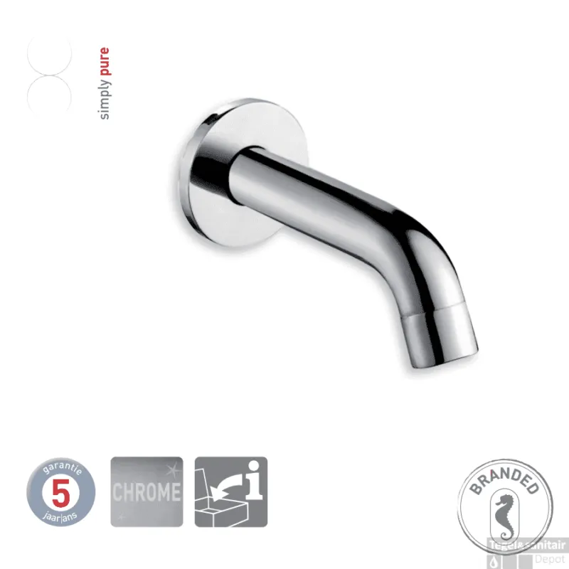 Cocoon baduitloop voor muurmontage 1/2" aansluiting Premium
