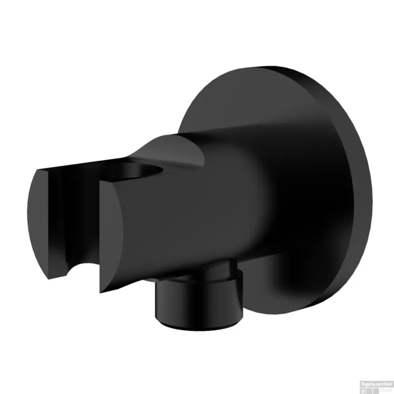Laatste Versie BWS Doucheaansluiting Luxe Rond Met Opsteek 1/2" Messing Mat Zwart
