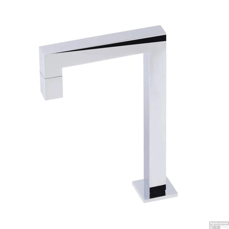 BWS Fonteinkraan Kali Hoekig Vierkant 5x17x22.5 cm Chroom Gratis Retour