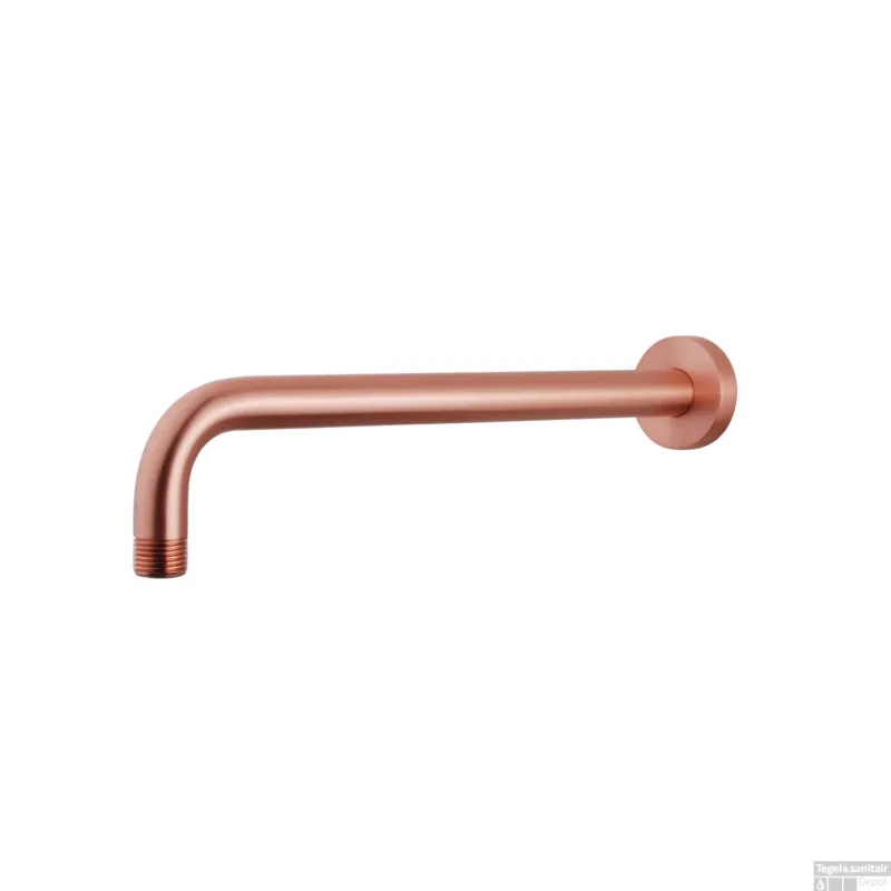 Merkproduct Luxe Douche-Arm Wiesbaden Rond Muurbevestiging 35 cm Geborsteld Koper OP = OP