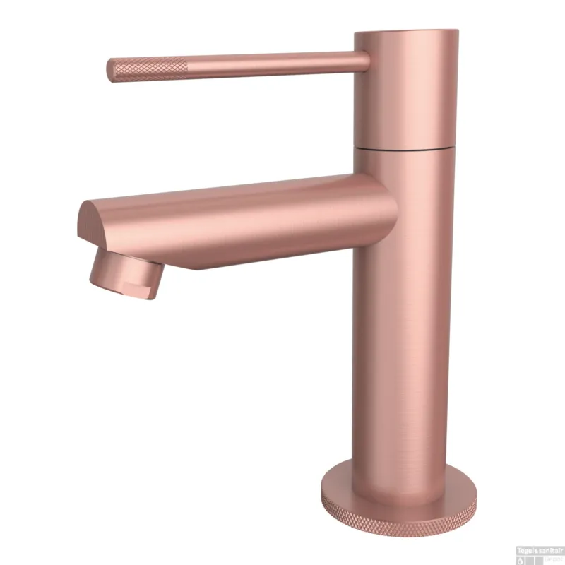 Toiletkraan Best Design Lyon-Ribera Uitloop Recht 14 cm 1-hendel Mat Rose Goud Weekendaanbieding
