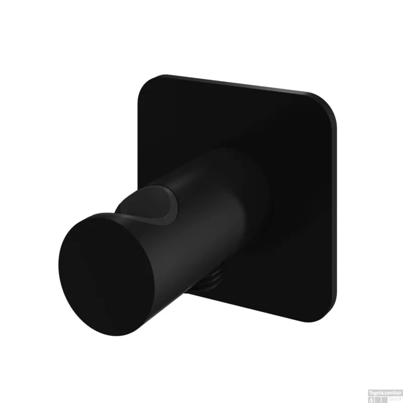 Handouchehouder Hotbath Gal Met Wanduitlaat Mat Zwart Premium