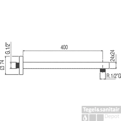 Cub Tres Muur uitloop voor Regendouche 13413940 Weekendaanbieding