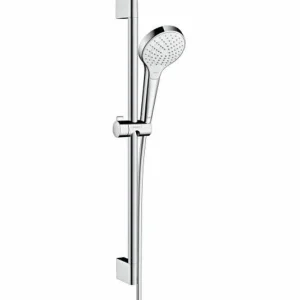 Op = Op Hansgrohe Croma Select S Vario Ecosmart Glijstangset 65 Cm. Wit-chroom