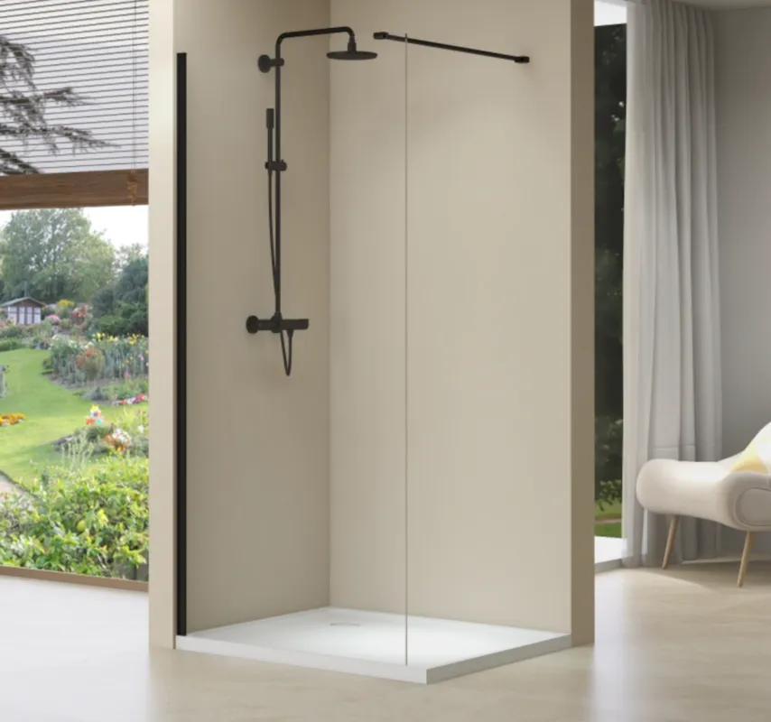 Hete Deal Van Rijn Products ST01ZWM inloopdouche 90cm zwart