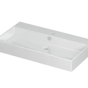 Ink Unlimited wastafel - porselein met 1 kraangat - Glans wit 800x450mm (bxd) Hete Deal