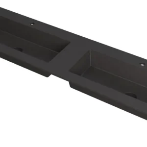 Nieuw Ink Kraft dubbele meubelwastafel 180x45cm - 2 kraangaten - Quartz zwart