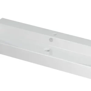 Ink Unlimited wastafel - porselein met 1 kraangat - Glans wit 1200x450mm (bxd) Lage Kosten