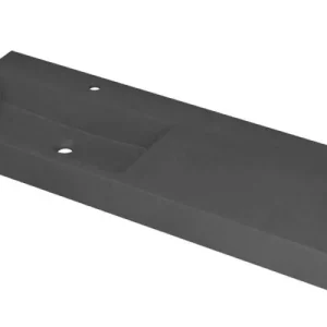 Speciale Aanbieding Ink Momento meubelwastafel links 140x45cm - 1 kraangat - Quartz grijs