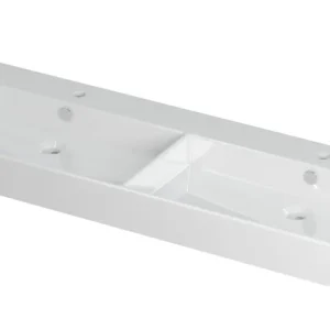 Ink Unlimited wastafel porselein dubbel met 2 kraangaten - Glans wit 1400x450mm (bxd) Speciale Aanbieding