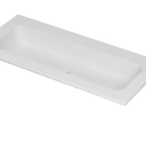 Voordeelprijs Ink Aspekt meubelwastafel midden 100x45cm - zonder kraangaten - Porselein mat wit