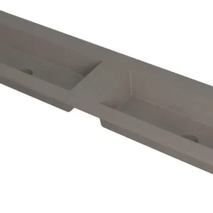 Hoge Kwaliteit Ink Kraft dubbele meubelwastafel 180x45cm - zonder kraangaten - Quartz beton