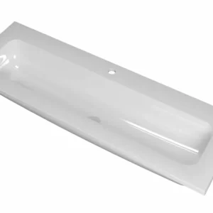 Meest Verkocht Ink Reflekt wastafel centraal polystone 120x40cm - 1 kraangat - Glans Wit