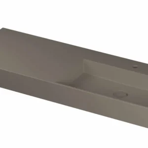 Nieuw Ink United wastafel rechts porselein 120x45cm - 1 kraangat - Mat basento