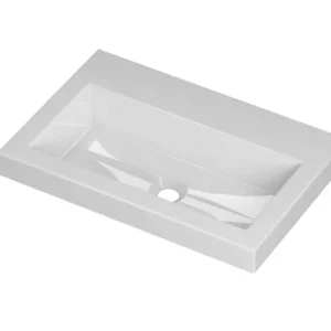 Ink Roots wastafel porselein zonder kraangat - glans wit - 60x40x6cm (bxdxh) Betaalbaar