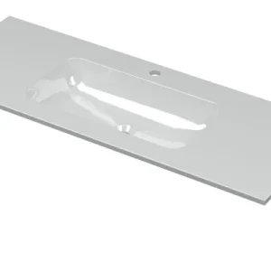 Ink Aspekt meubelwastafel midden 120x45cm - 1 kraangat - Porselein glans wit Meest Verkocht