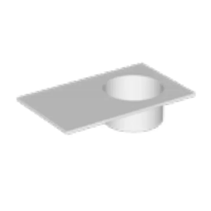 Ink UFO Wastafel porselein rond rechts met 1 kraangat rechts - Glans wit - 800x480x180 mm (bxdxh) Betaalbaar
