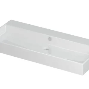 Favoriet Ink Unlimited wastafel - porselein zonder kraangat - Glans wit 1000x450mm (bxd)