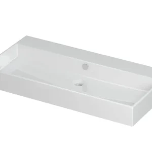 Snelle Levering Ink Unlimited wastafel - porselein zonder kraangat - Glans wit 900x450mm (bxd)