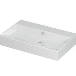 Beperkte Voorraad Ink Unlimited wastafel - porselein zonder kraangat - Glans wit 700x450mm (bxd)