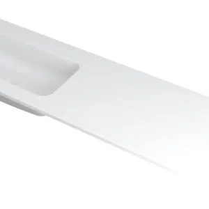 Beste Prijs Ink Faktor Wastafel polystone links zonder kraangat - Mat wit - 1600x450x15 mm (bxdxh)