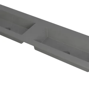 Koop Online Ink Kraft dubbele meubelwastafel 160x45cm - zonder kraangat - Quartz grijs