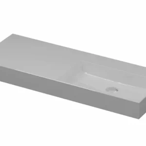 Ink United wastafel rechts porselein 120x45cm - zonder kraangat - Glans wit Veilige Betaling