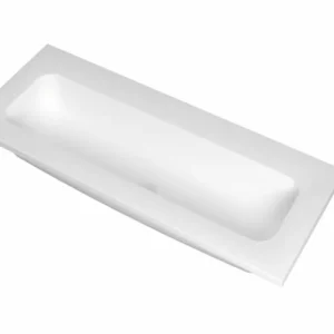 Beperkt Aanbod Ink Reflekt wastafel centraal polystone 100x40cm - zonder kraangat - Mat wit