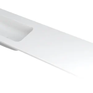Ink Faktor Wastafel polystone links zonder kraangat - Mat wit - 1400x450x15 mm (bxdxh) Flitsaanbieding