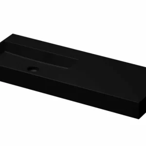 Ink United wastafel links porselein 120x45cm - zonder kraangat - Mat zwart Dagaanbieding