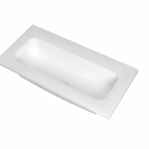 Beperkte Voorraad Ink Reflekt wastafel centraal polystone 80x40cm - zonder kraangat - Mat wit