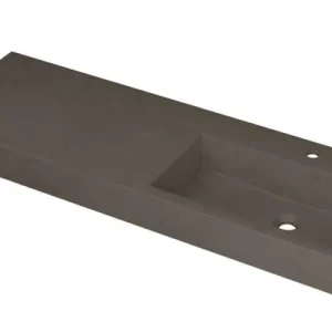 Ink Momento meubelwastafel rechts 140x45cm - 1 kraangat - Quartz beton Bestel Nu