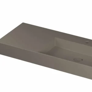 Ink United wastafel rechts porselein 100x45cm - 1 kraangat - Mat basento Express Levering