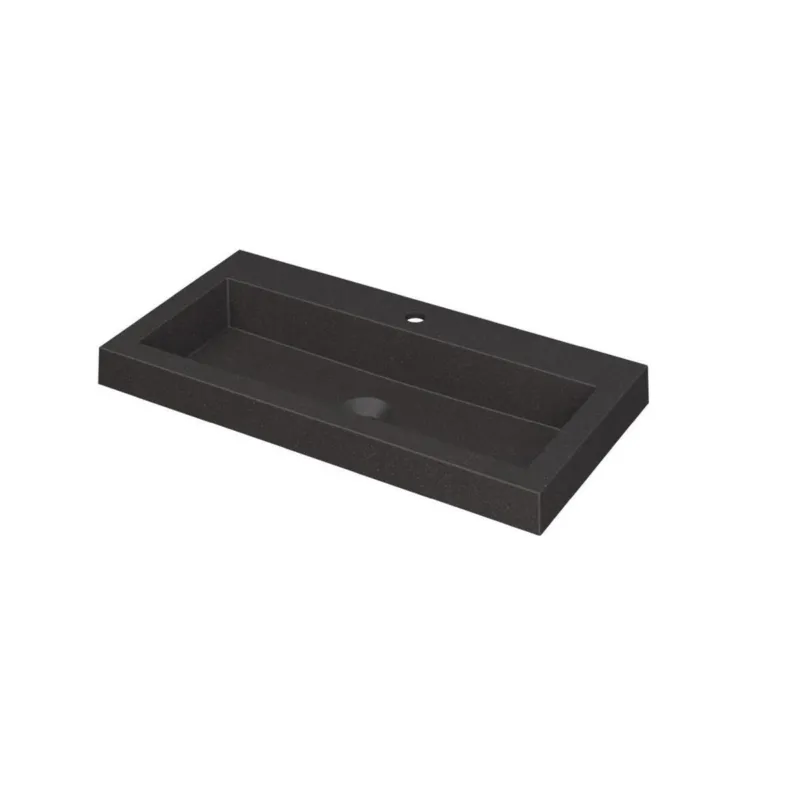 Lage Kosten Ink Smooth wastafel - modern, mat wit polystone - stijlvol en functioneel