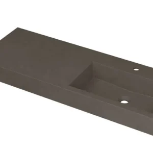 Ink Momento meubelwastafel rechts 120x45cm - 1 kraangat - Quartz beton Nieuw