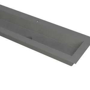 Ink Kraft meubelwastafel 140x45cm - 1 kraangat - Quartz grijs Actieprijs