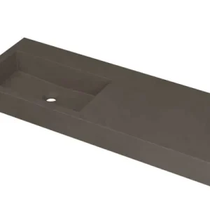 Shop Nu Ink Momento meubelwastafel links 120x45cm - zonder kraangat - Quartz beton