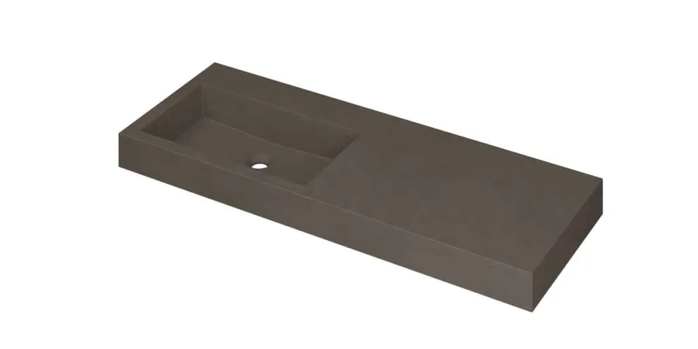 Shop Nu Ink Momento meubelwastafel links 120x45cm - zonder kraangat - Quartz beton
