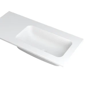 Ink Faktor Wastafel polystone rechts zonder kraangat - Mat wit - 1000x450x15 mm (bxdxh) Favoriet