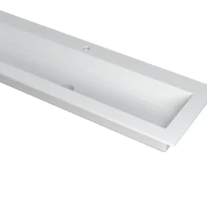 Nu Kopen Ink Kraft meubelwastafel 140x45cm - 1 kraangat - Polystone mat wit