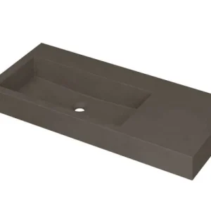 Meest Verkocht Ink Momento meubelwastafel links 100x45cm - zonder kraangat - Quartz beton