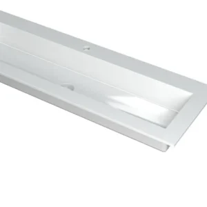 Express Levering Ink Kraft meubelwastafel 140x45cm - 1 kraangat - Polystone glans wit