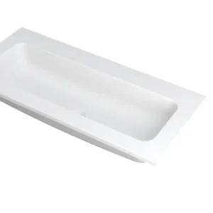 Ink Faktor Wastafel polystone centraal zonder kraangat - Mat wit - 1000x450x15 mm (bxdxh) Korting