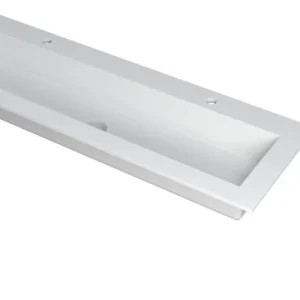 Betaalbaar Ink Kraft meubelwastafel 140x45cm - 2 kraangaten - Polystone mat wit