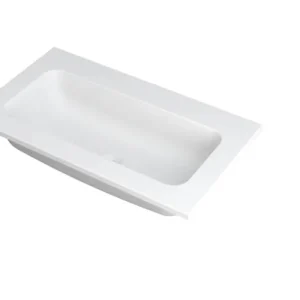 Premium Ink Faktor Wastafel polystone centraal zonder kraangat - Mat wit - 800x450x15 mm (bxdxh)