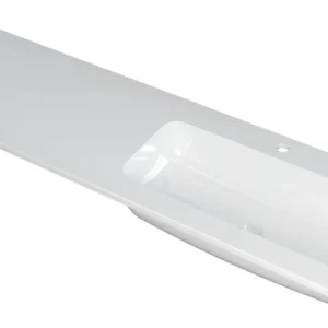 Koop Vandaag Ink Faktor Wastafel polystone rechts met 1 kraangat - Glans wit - 1600x450x15 mm (bxdxh)
