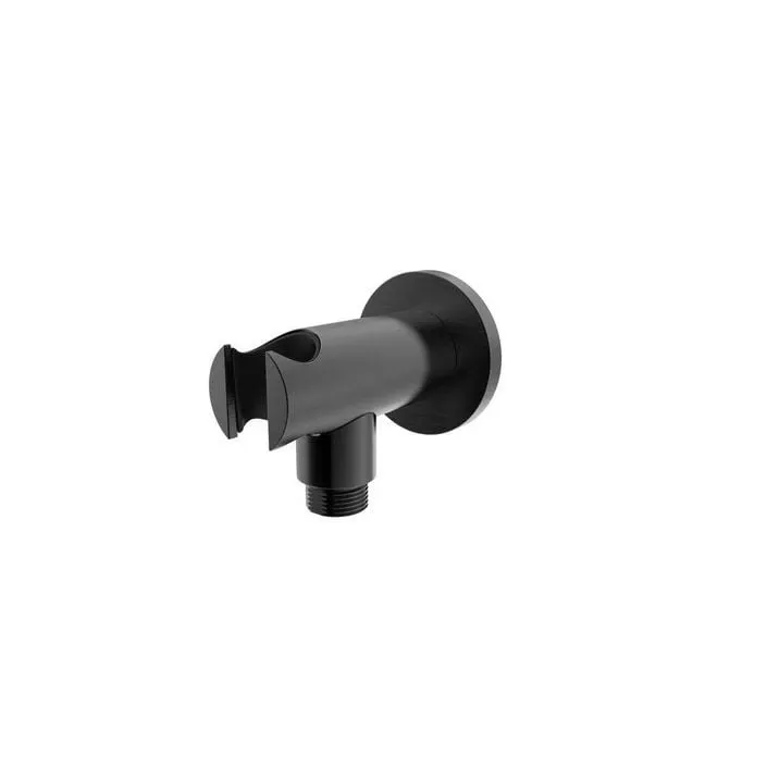 Regn wandaansluitbocht met handdouchehouder gun metal black PVD Lage Kosten