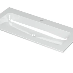 Express Levering Ink Aspekt meubelwastafel centraal 100x45cm - 1 kraangat - Porselein glans wit
