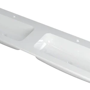 Ink Faktor Wastafel polystone dubbel met 2 kraangaten - Glans wit - 1600x450x15 mm (bxdxh) Lage Prijs