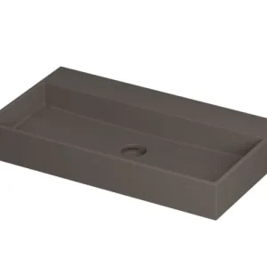Porseleinen wastafel zonder kraangat - mat basento - 80x45x11cm Actieprijs